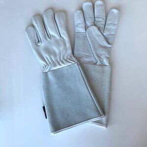 New, X-Small Goat Leather Long Gardening Gloves, Puncture Resistant